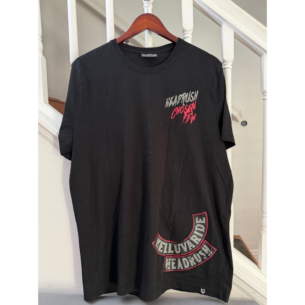 Headrush Chosen‎ Few Helluva Ride Graphic T-Shirt Mens Medium Black Skull Tee